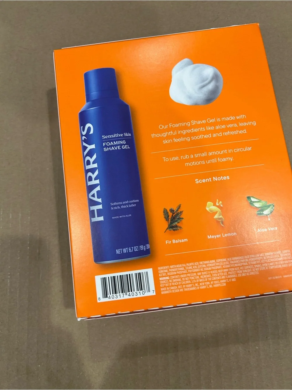 Harry’s foam shaving gel Sensitive Skin Foaming Shave Gel - Blue (3 Pack) new
